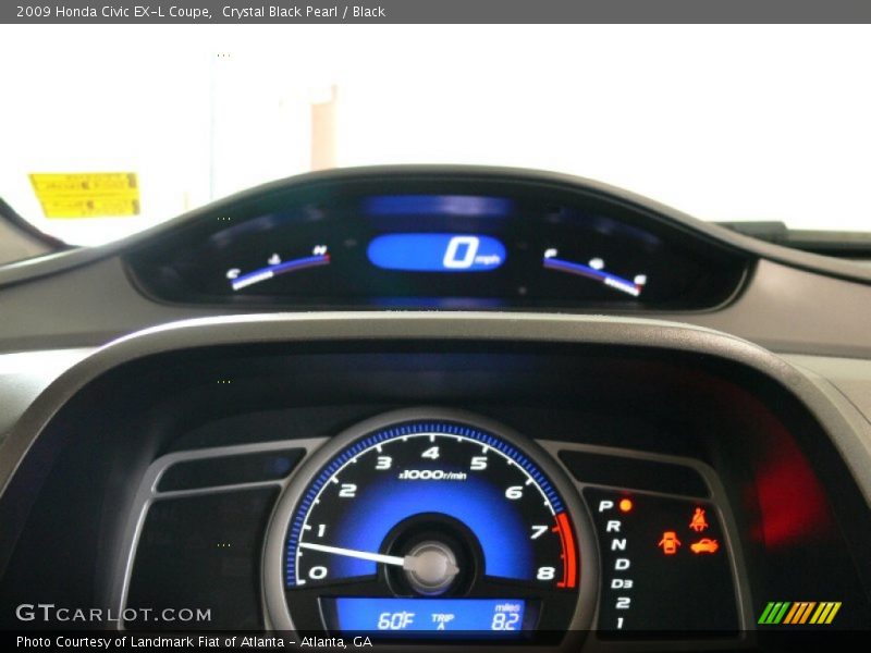 Crystal Black Pearl / Black 2009 Honda Civic EX-L Coupe