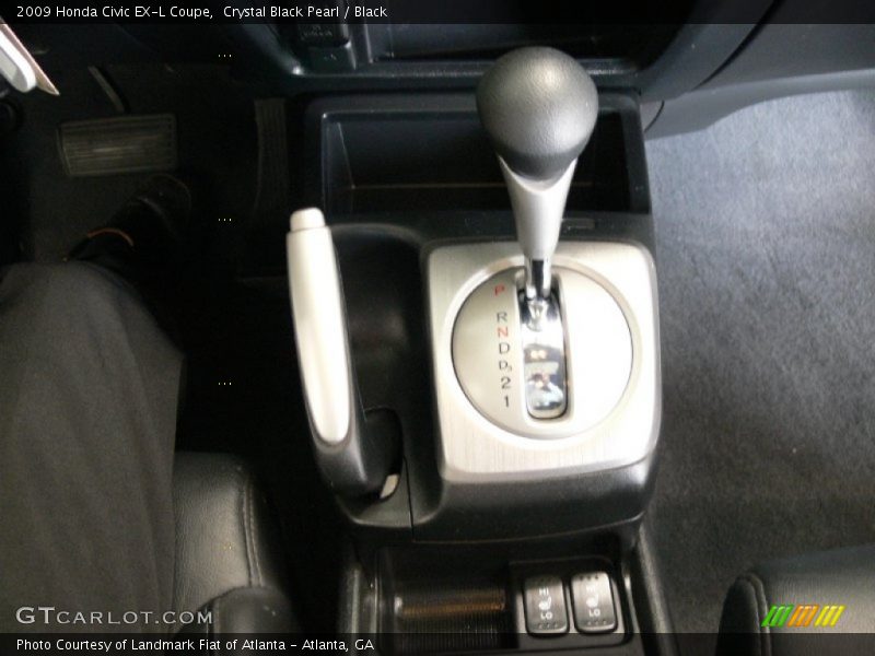 Crystal Black Pearl / Black 2009 Honda Civic EX-L Coupe