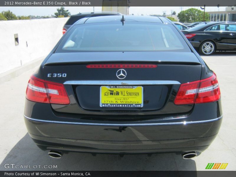 Black / Black 2012 Mercedes-Benz E 350 Coupe