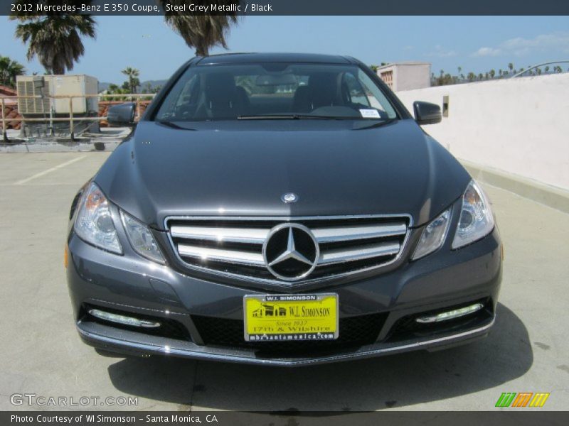 Steel Grey Metallic / Black 2012 Mercedes-Benz E 350 Coupe