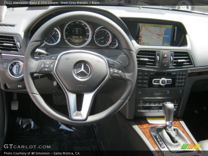 Steel Grey Metallic / Black 2012 Mercedes-Benz E 350 Coupe