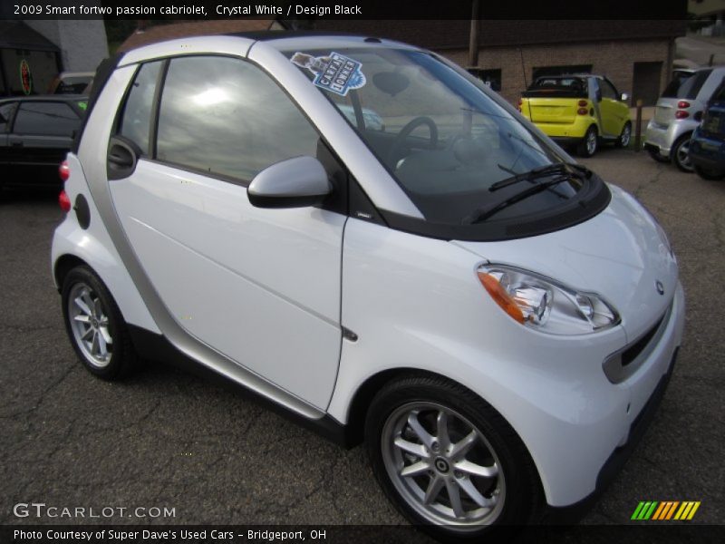 Crystal White / Design Black 2009 Smart fortwo passion cabriolet