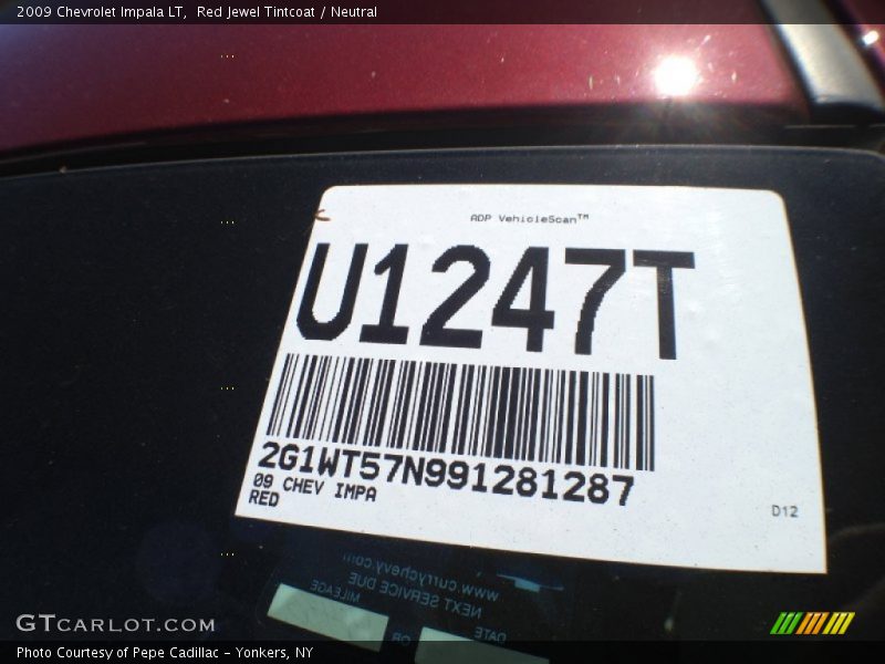 Red Jewel Tintcoat / Neutral 2009 Chevrolet Impala LT