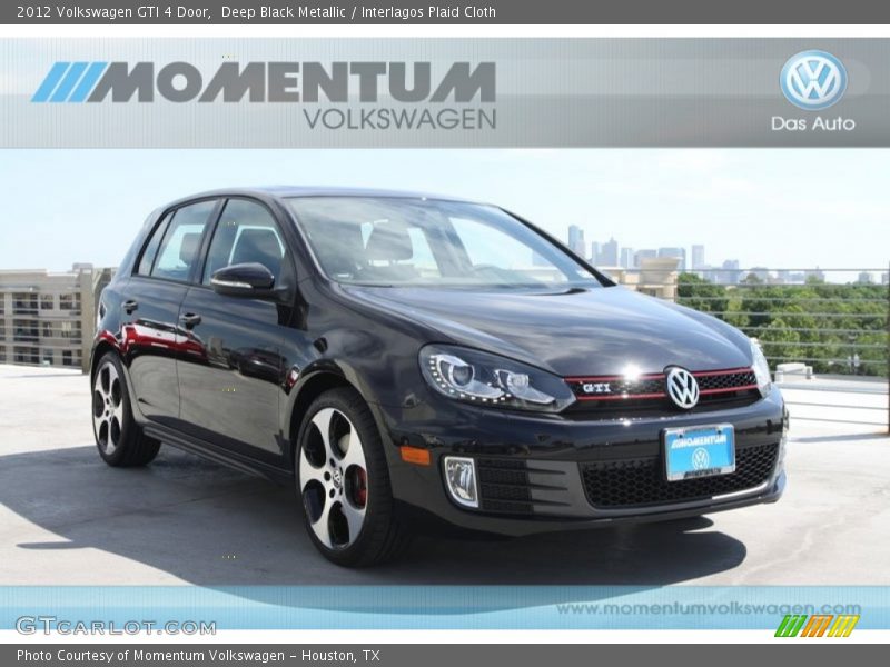 Deep Black Metallic / Interlagos Plaid Cloth 2012 Volkswagen GTI 4 Door