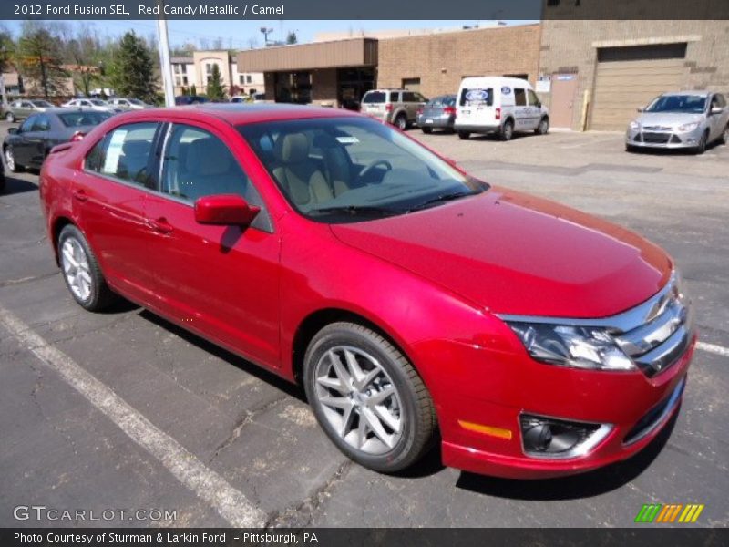 Red Candy Metallic / Camel 2012 Ford Fusion SEL