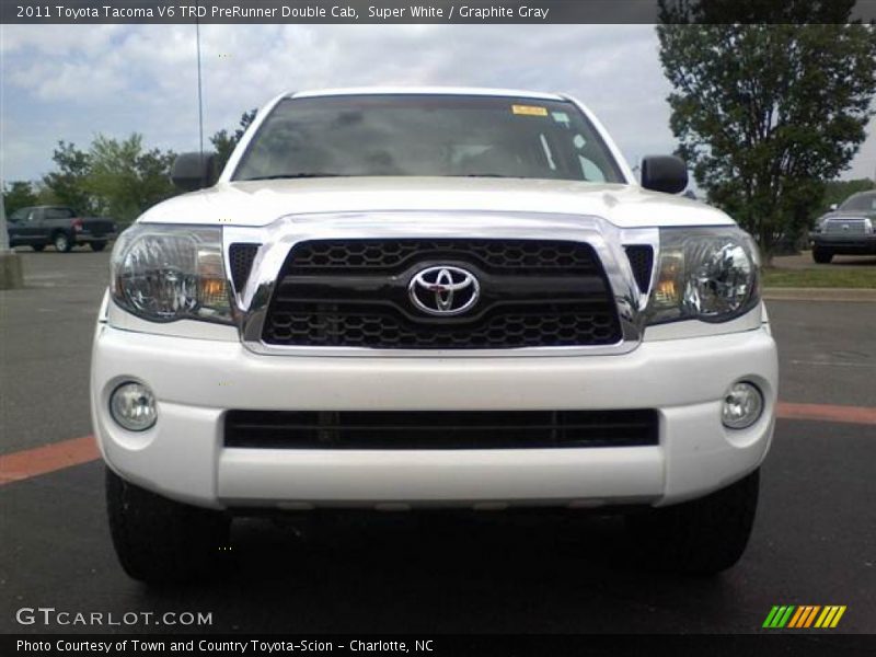 Super White / Graphite Gray 2011 Toyota Tacoma V6 TRD PreRunner Double Cab