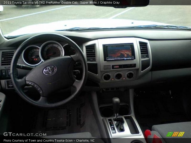 Super White / Graphite Gray 2011 Toyota Tacoma V6 TRD PreRunner Double Cab