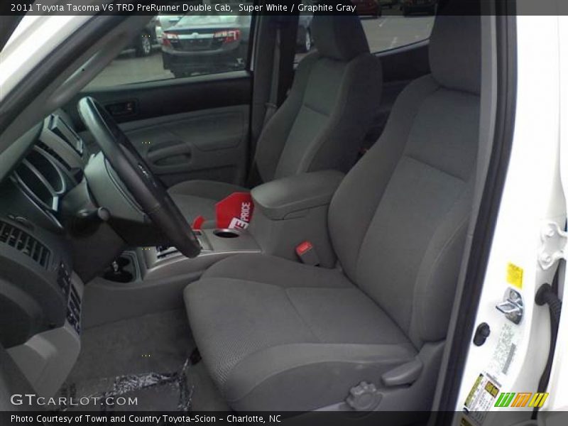 Super White / Graphite Gray 2011 Toyota Tacoma V6 TRD PreRunner Double Cab