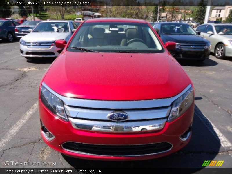Red Candy Metallic / Camel 2012 Ford Fusion SEL
