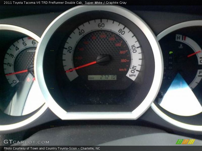 Super White / Graphite Gray 2011 Toyota Tacoma V6 TRD PreRunner Double Cab