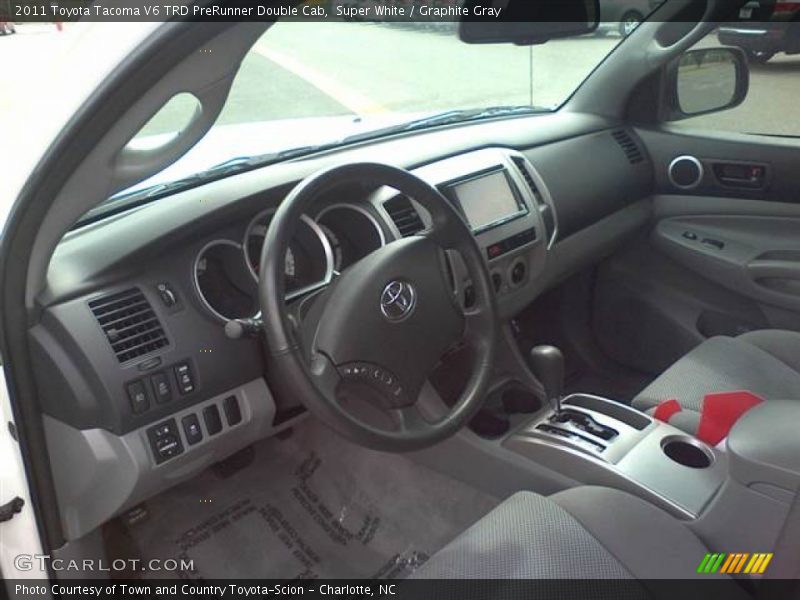 Super White / Graphite Gray 2011 Toyota Tacoma V6 TRD PreRunner Double Cab