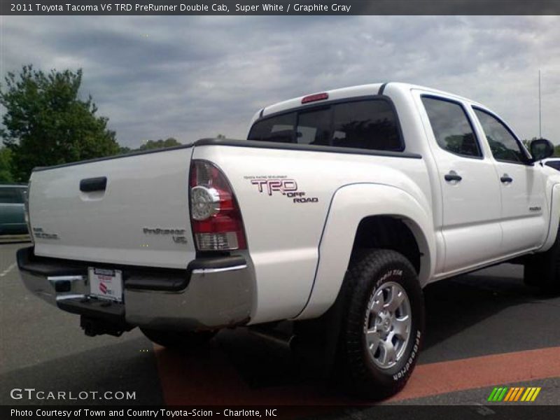 Super White / Graphite Gray 2011 Toyota Tacoma V6 TRD PreRunner Double Cab