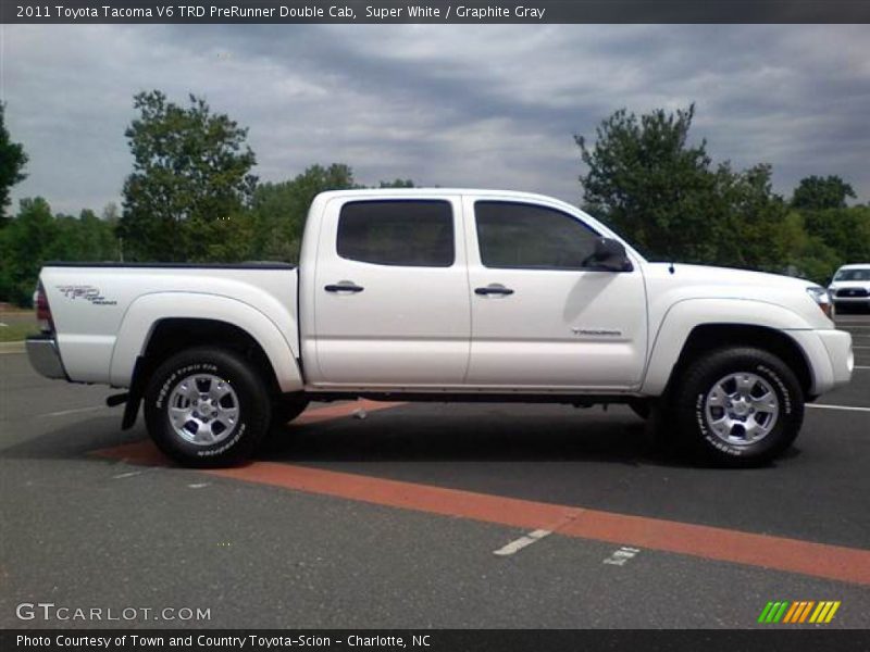 Super White / Graphite Gray 2011 Toyota Tacoma V6 TRD PreRunner Double Cab