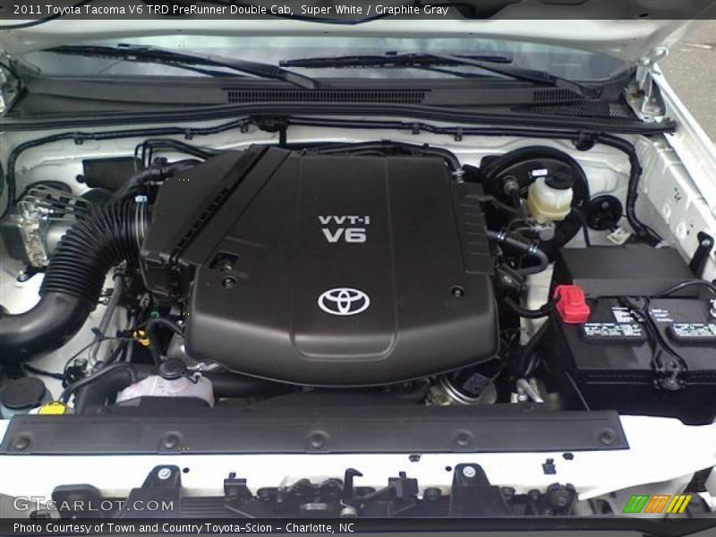 Super White / Graphite Gray 2011 Toyota Tacoma V6 TRD PreRunner Double Cab