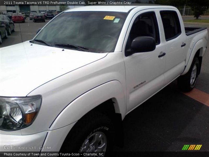 Super White / Graphite Gray 2011 Toyota Tacoma V6 TRD PreRunner Double Cab
