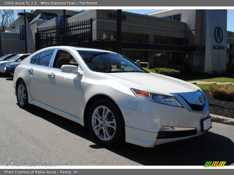 White Diamond Pearl / Parchment 2009 Acura TL 3.5