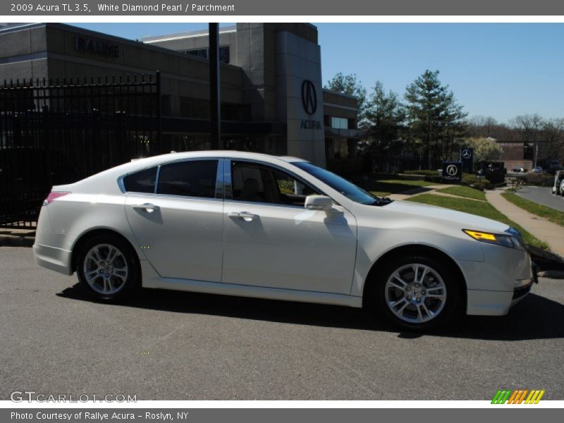White Diamond Pearl / Parchment 2009 Acura TL 3.5