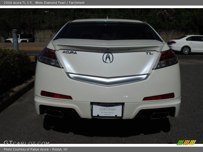 White Diamond Pearl / Parchment 2009 Acura TL 3.5