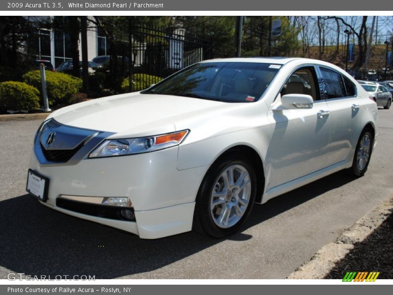 White Diamond Pearl / Parchment 2009 Acura TL 3.5