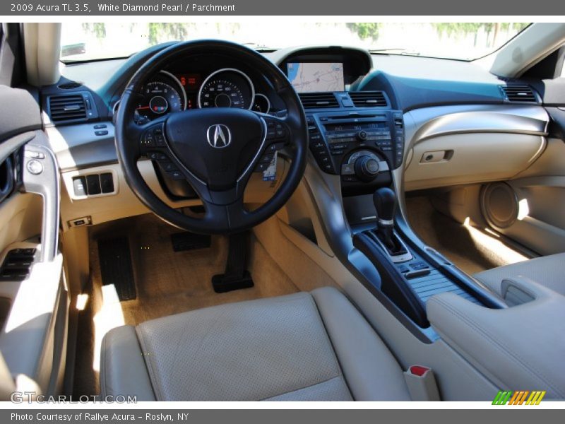 White Diamond Pearl / Parchment 2009 Acura TL 3.5