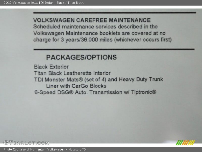 Black / Titan Black 2012 Volkswagen Jetta TDI Sedan