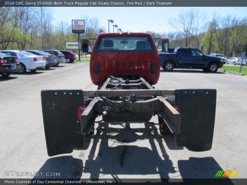 Fire Red / Dark Titanium 2009 GMC Sierra 3500HD Work Truck Regular Cab Dually Chassis