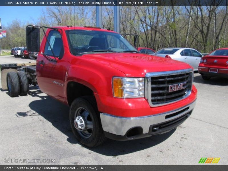 Front 3/4 View of 2009 Sierra 3500HD Work Truck Regular Cab Dually Chassis