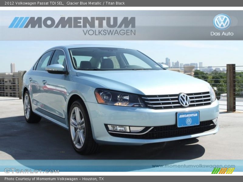 Glacier Blue Metallic / Titan Black 2012 Volkswagen Passat TDI SEL