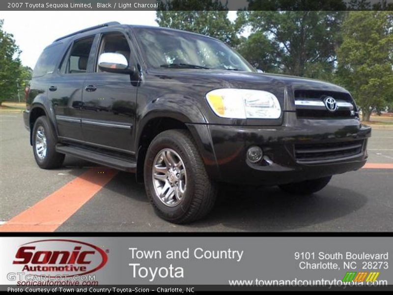 Black / Light Charcoal 2007 Toyota Sequoia Limited