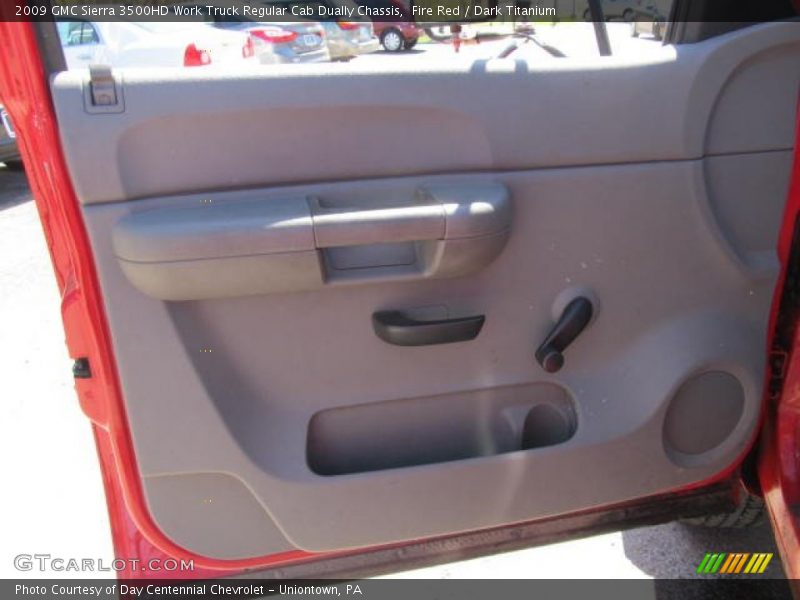 Fire Red / Dark Titanium 2009 GMC Sierra 3500HD Work Truck Regular Cab Dually Chassis
