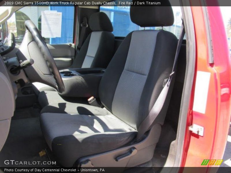 Fire Red / Dark Titanium 2009 GMC Sierra 3500HD Work Truck Regular Cab Dually Chassis