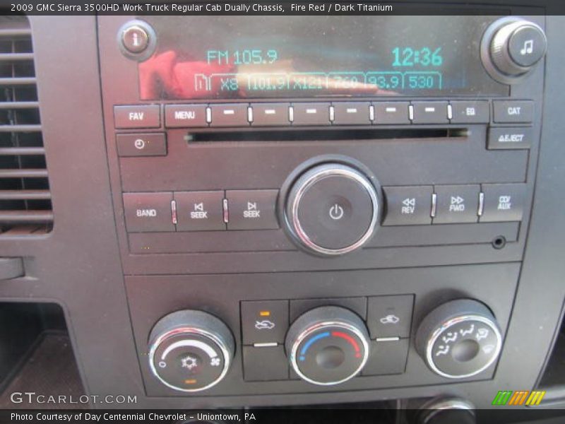 Fire Red / Dark Titanium 2009 GMC Sierra 3500HD Work Truck Regular Cab Dually Chassis