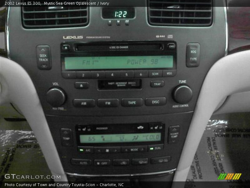 Mystic Sea Green Opalescent / Ivory 2002 Lexus ES 300