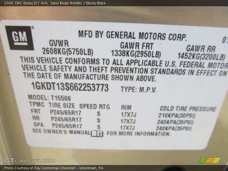 Sand Beige Metallic / Ebony Black 2006 GMC Envoy SLT 4x4