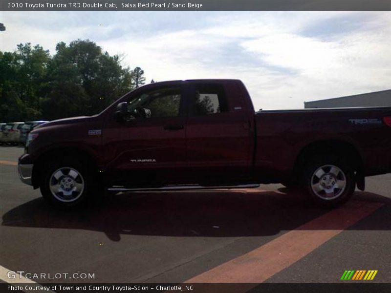 Salsa Red Pearl / Sand Beige 2010 Toyota Tundra TRD Double Cab