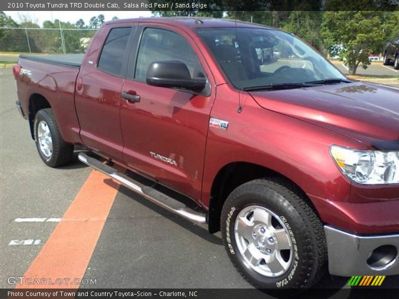 Salsa Red Pearl / Sand Beige 2010 Toyota Tundra TRD Double Cab