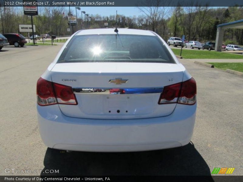 Summit White / Jet Black/Sport Red 2012 Chevrolet Cruze LT