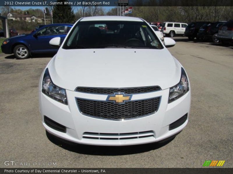 Summit White / Jet Black/Sport Red 2012 Chevrolet Cruze LT