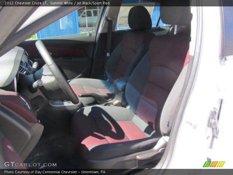 Summit White / Jet Black/Sport Red 2012 Chevrolet Cruze LT