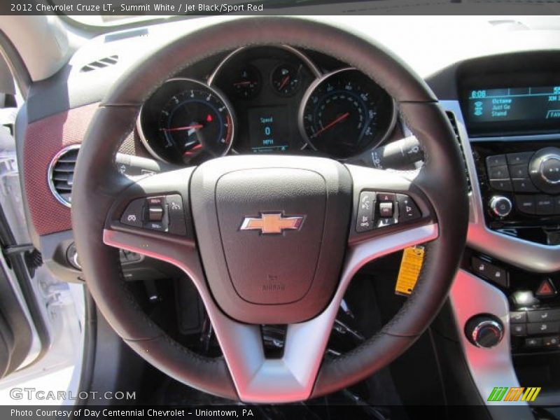 Summit White / Jet Black/Sport Red 2012 Chevrolet Cruze LT