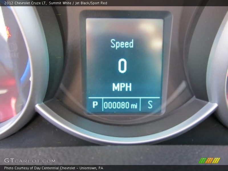 Summit White / Jet Black/Sport Red 2012 Chevrolet Cruze LT