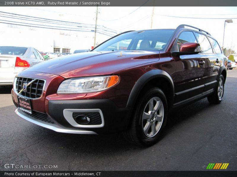 Ruby Red Metallic / Sandstone Beige 2008 Volvo XC70 AWD