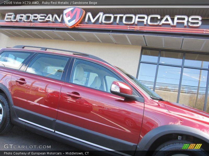 Ruby Red Metallic / Sandstone Beige 2008 Volvo XC70 AWD