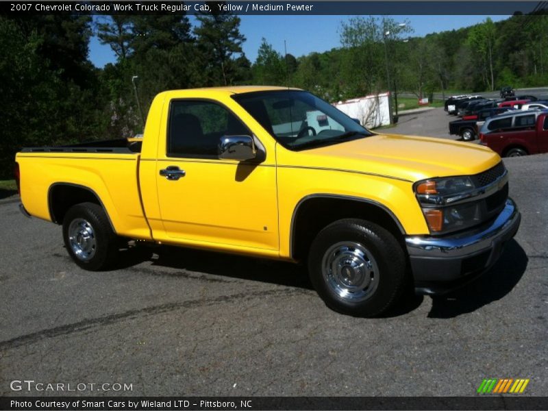 Yellow / Medium Pewter 2007 Chevrolet Colorado Work Truck Regular Cab