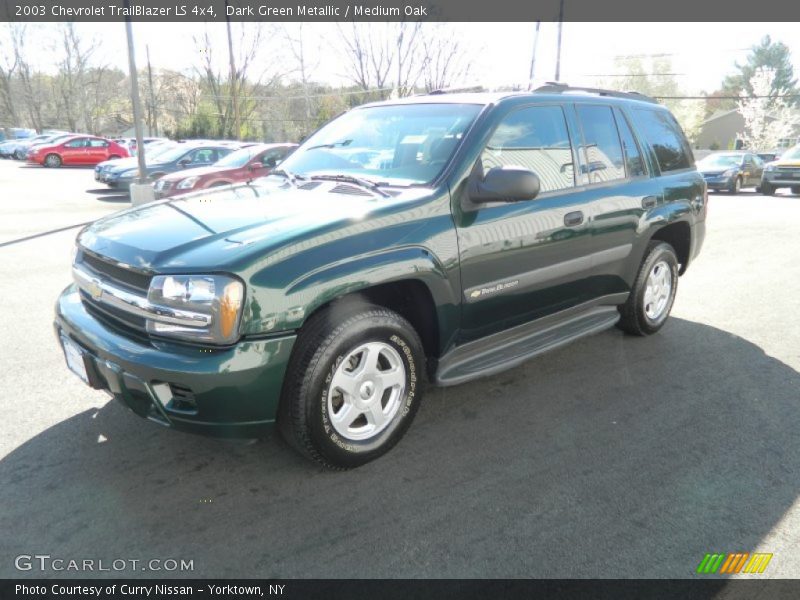 Dark Green Metallic / Medium Oak 2003 Chevrolet TrailBlazer LS 4x4