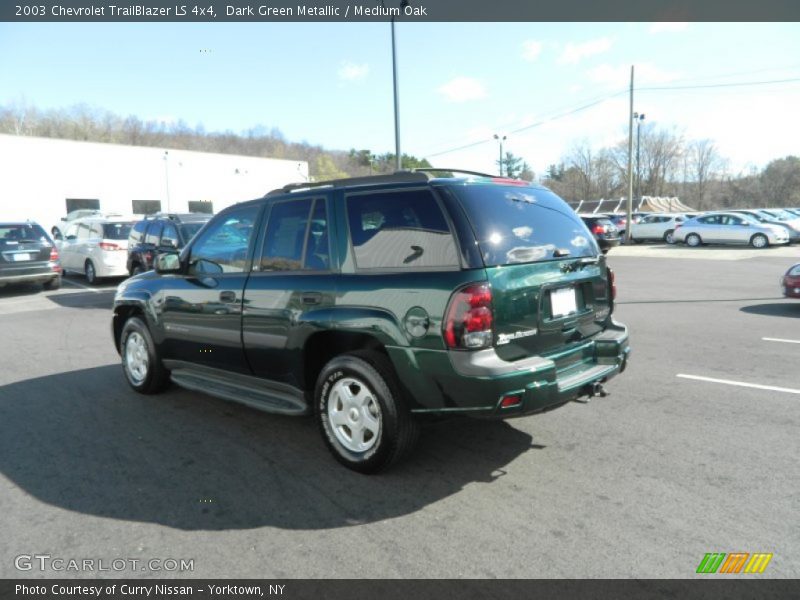 Dark Green Metallic / Medium Oak 2003 Chevrolet TrailBlazer LS 4x4