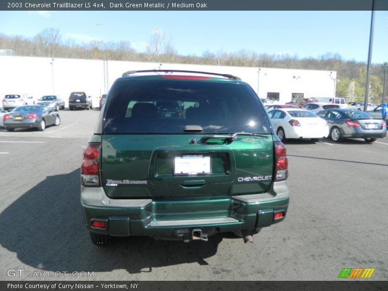 Dark Green Metallic / Medium Oak 2003 Chevrolet TrailBlazer LS 4x4