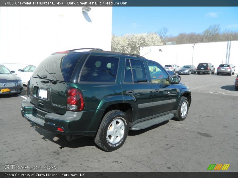 Dark Green Metallic / Medium Oak 2003 Chevrolet TrailBlazer LS 4x4