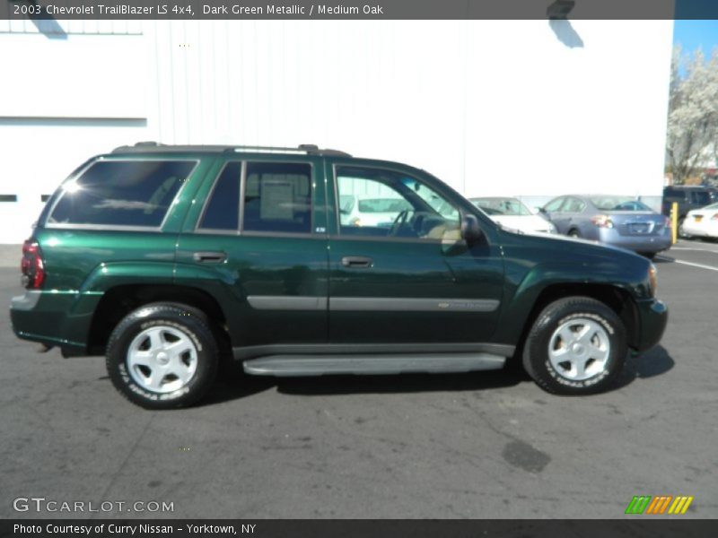 Dark Green Metallic / Medium Oak 2003 Chevrolet TrailBlazer LS 4x4