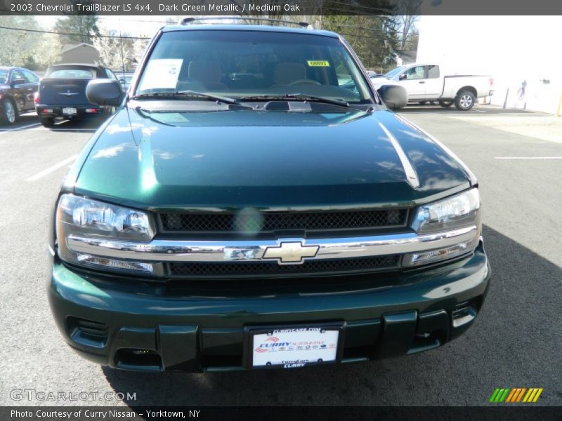 Dark Green Metallic / Medium Oak 2003 Chevrolet TrailBlazer LS 4x4